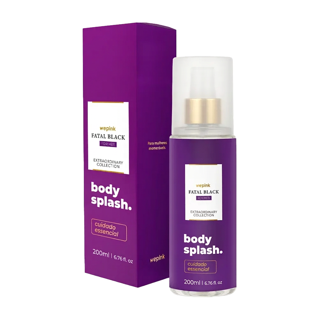 Body Splash Fatal Black For Her Desodorante Colônia 200ml - Wepink